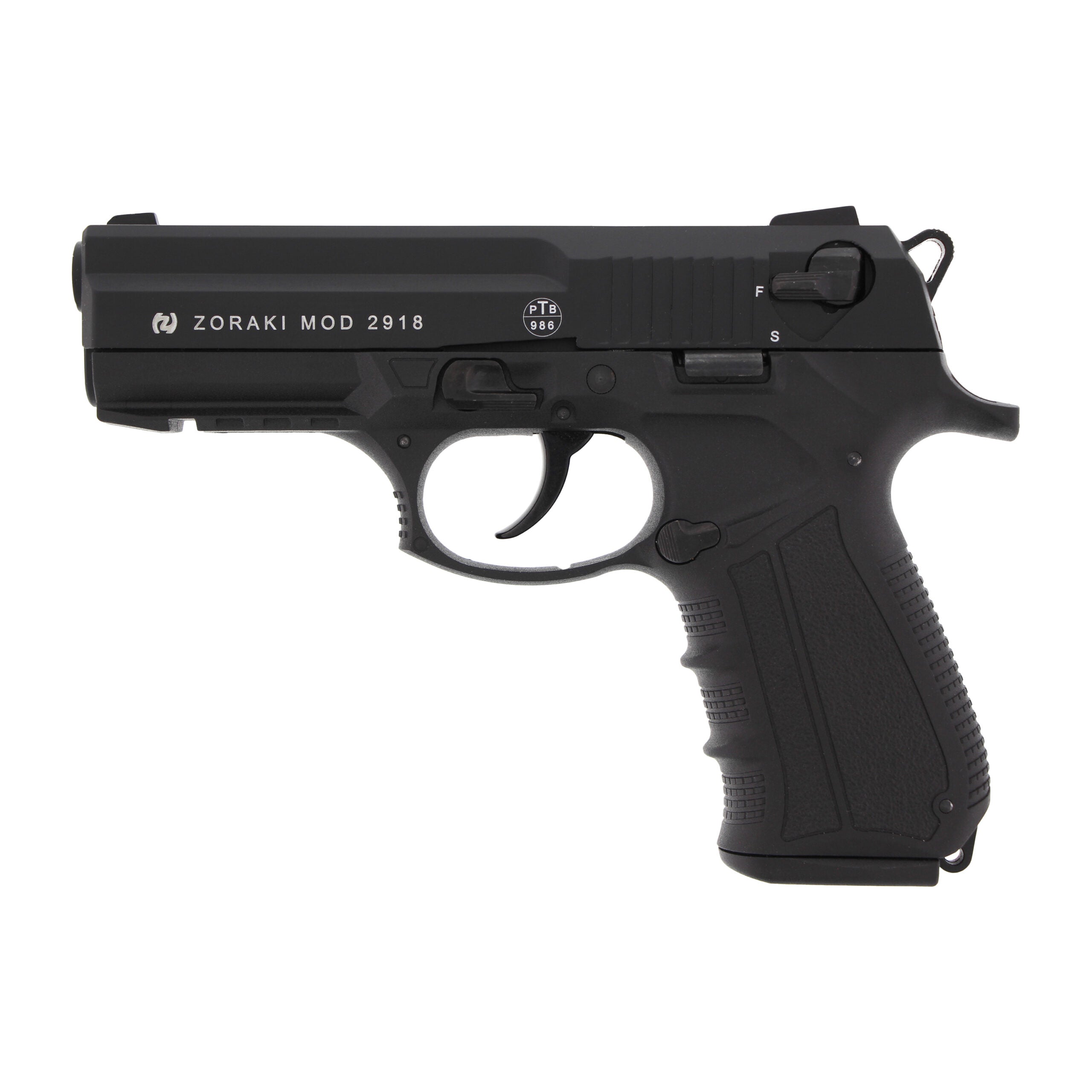 Zoraki 2918 - 9mm pepper/teargas/blanks pistol, black