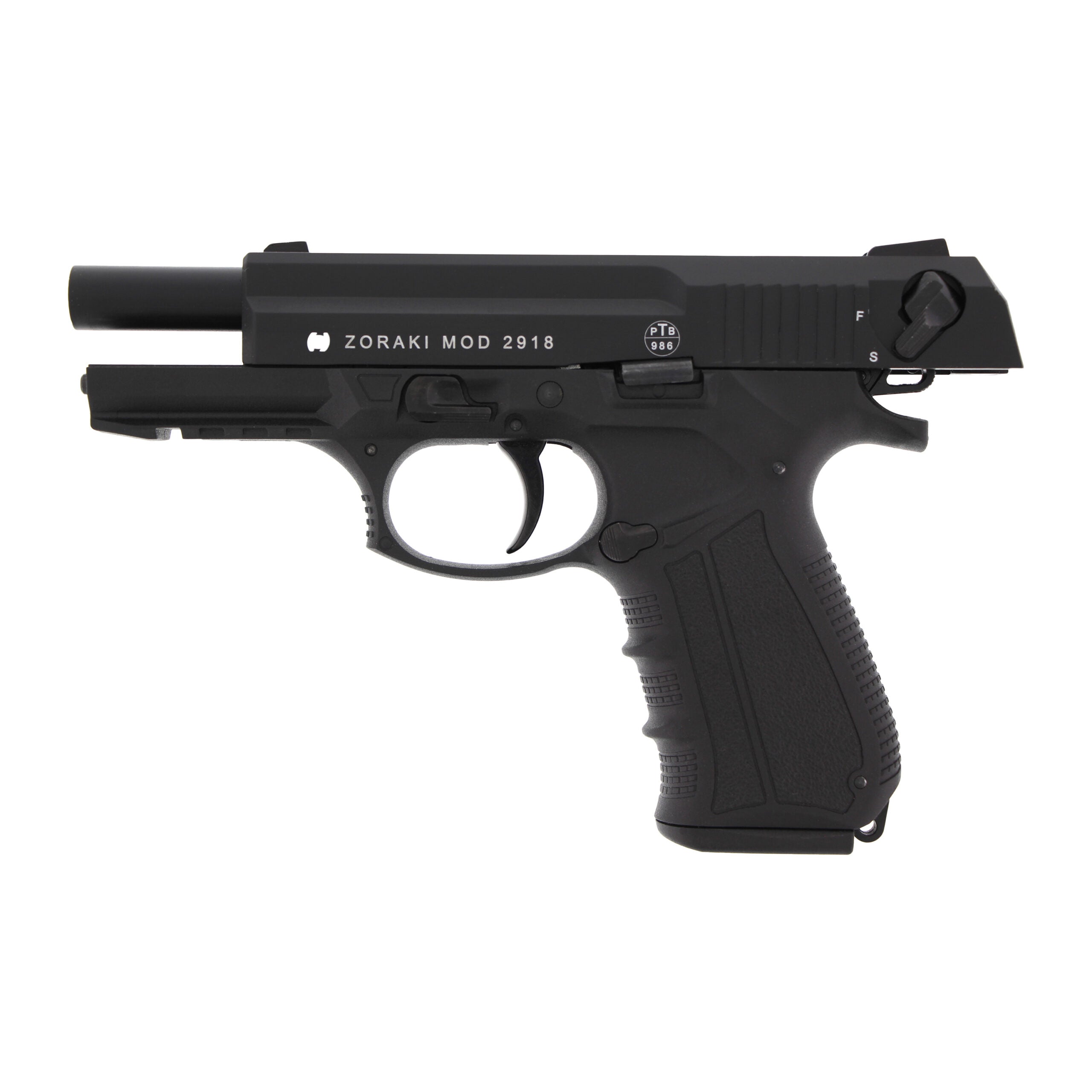 Zoraki 2918 - 9mm pepper/teargas/blanks pistol, black