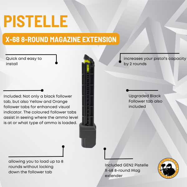 Defense Innovation Pistelle X-68 8-Round Magazine Extension