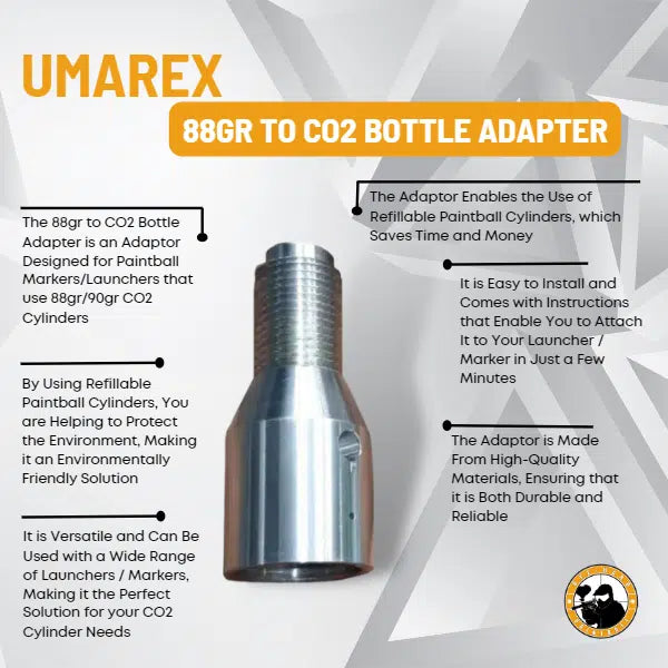 88gr to CO2 Bottle Adapter | Great for 88g Co2 Alternative