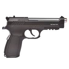 Kuzey F92 Blank Firing Signal Gun - Black With Silver Barrel