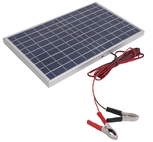 10W Solar Panel | Monocrystalline | 255 X 350 X 17mm with Crocodile Clips