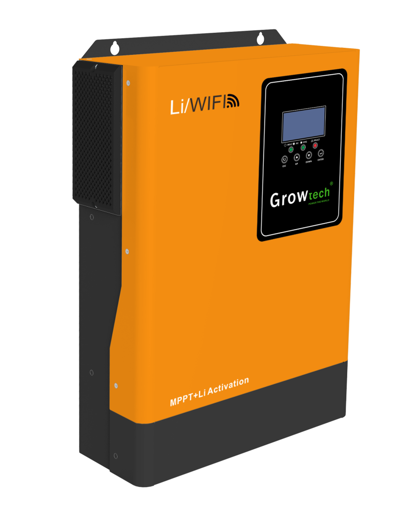 Growtech 5.5KW Inverter | 100A MPPT | 48V Yellow