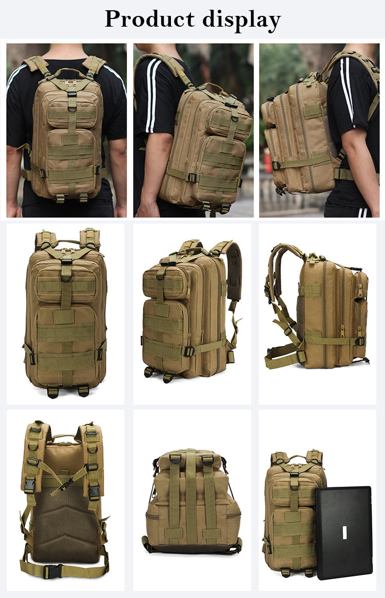 Tactical Molle Assault Backpack – Military-Style Compact EDC Bag with Multi-Compartments, Heavy-Duty Construction & Modular Gear System - Select Colour