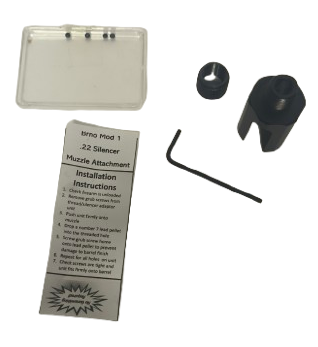 Silencer with Adaptor for Bruno Model 1 22LR