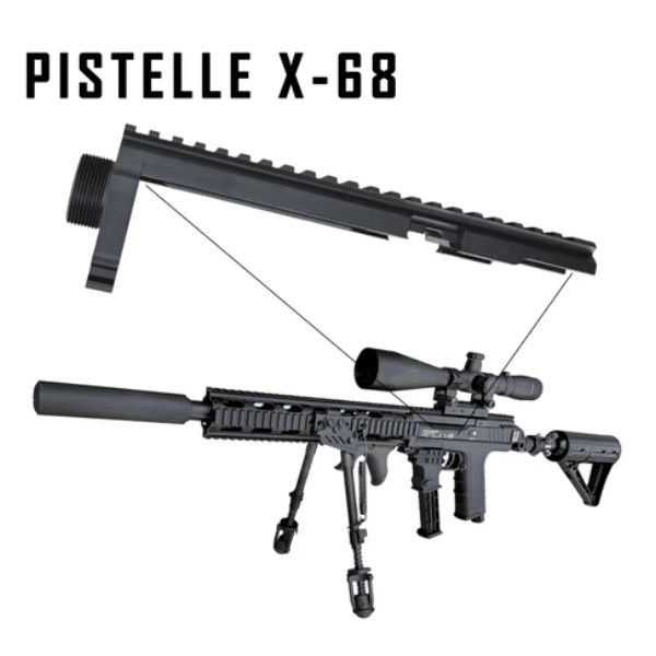 Pistelle X-68 Milspec Carbine Rail and Adapter