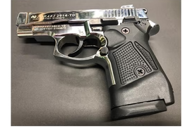 Zoraki 2914TD 9mm Pepper Gun Blank Gun Shiny Chrome and Black