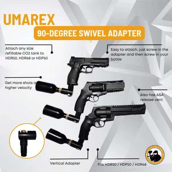 Umarex CO2 90-Degree Swivel Adaptor- For HDP50 /HDR50/HDR68/HDB