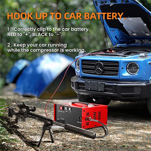 12V/220V Mini Compressor | 250 Bar Fill Pressure | Automatic Cut-Off Gauge