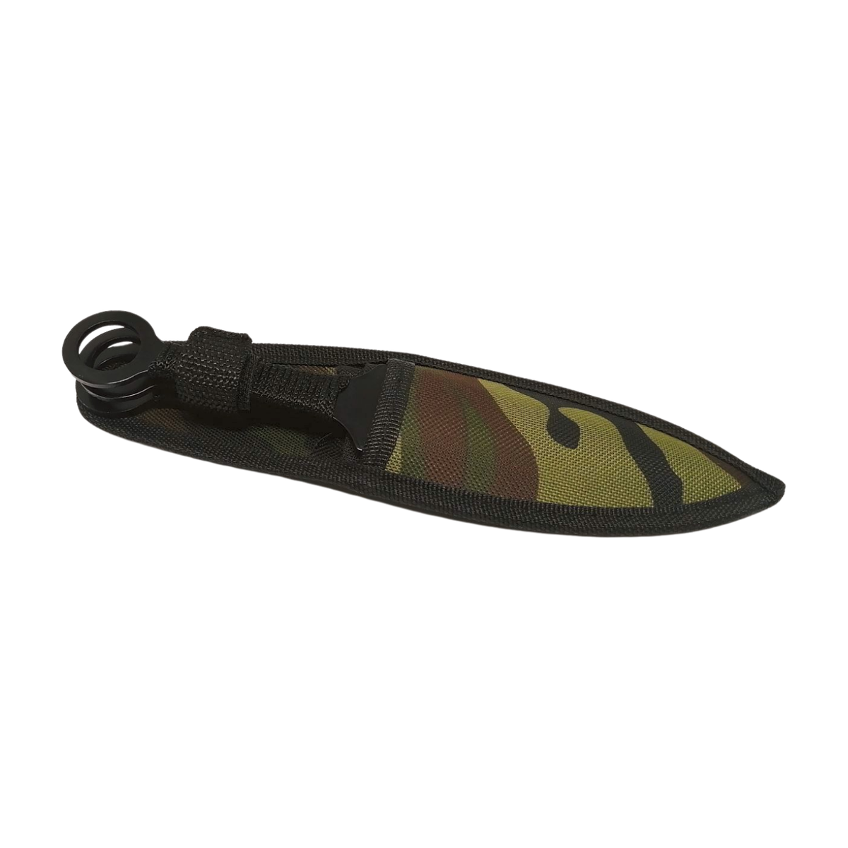 Fixed Blade Throwing Knife Set (3) with Camo Sheath