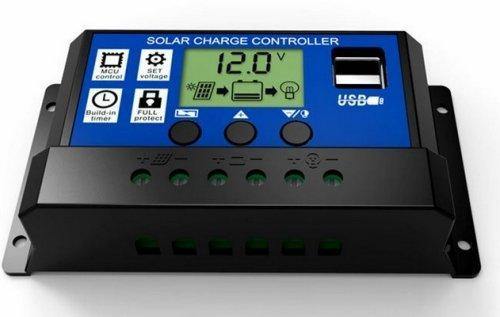 10A Solar Charge Controller | LCD Display With Dual USB Ports | 12V/24V | PWM - Security and More