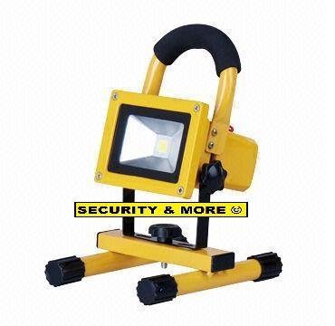 10w Rechargeable Led Flood Light With Wall And Car Chargers - Security and More