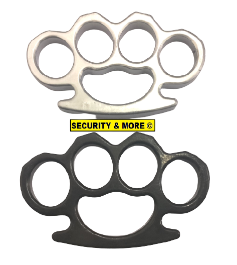 Solid Steel Knuckle Duster | Black or Silver
