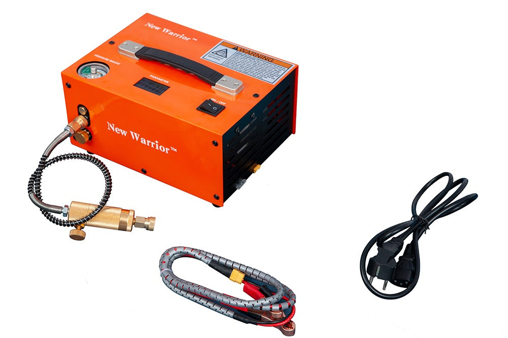 New Warrior Portable or Home Use 12V/220V HPA Compressor 4500PSI/300BAR Auto Shut down