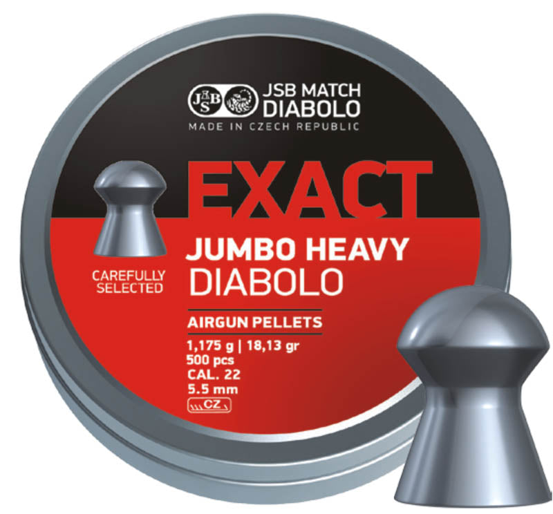 JSB Diabolo Exact Jumbo Heavy 5.5mm Pellets | 250's