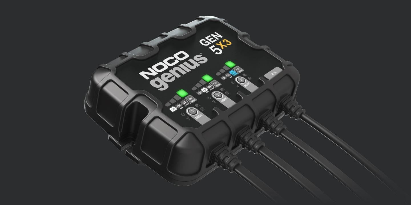 Noco Genius 12V 3-Bank, 15-Amp On-Board Battery Charger