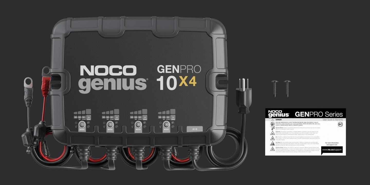 Noco Genius 12V 4-Bank, 40-Amp On-Board Battery Charger