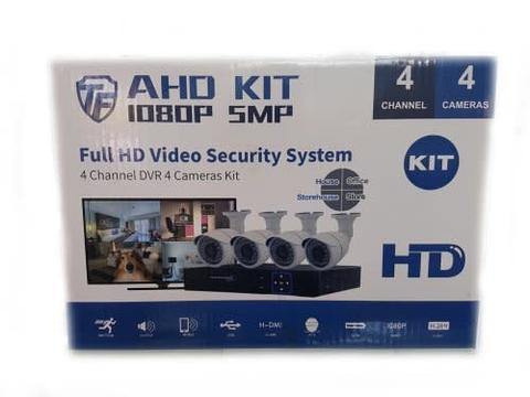 4 Channel 4 Camera AHD CCTV Kit 5mp | Motion Detection | Remote Viewing - Security and More