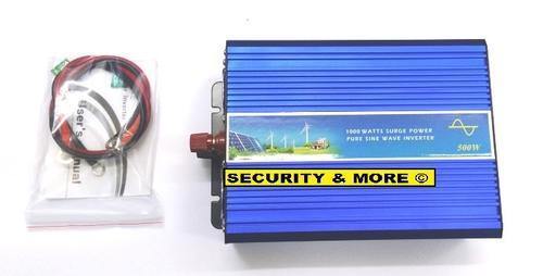 500w Inverter | 12v Dc To 220v | Ac Inverter -Pure Sine Wave (1000w Peak) - Security and More