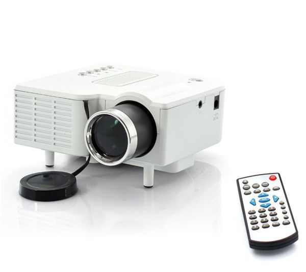 Mini LED Projector with LCD Image System - White