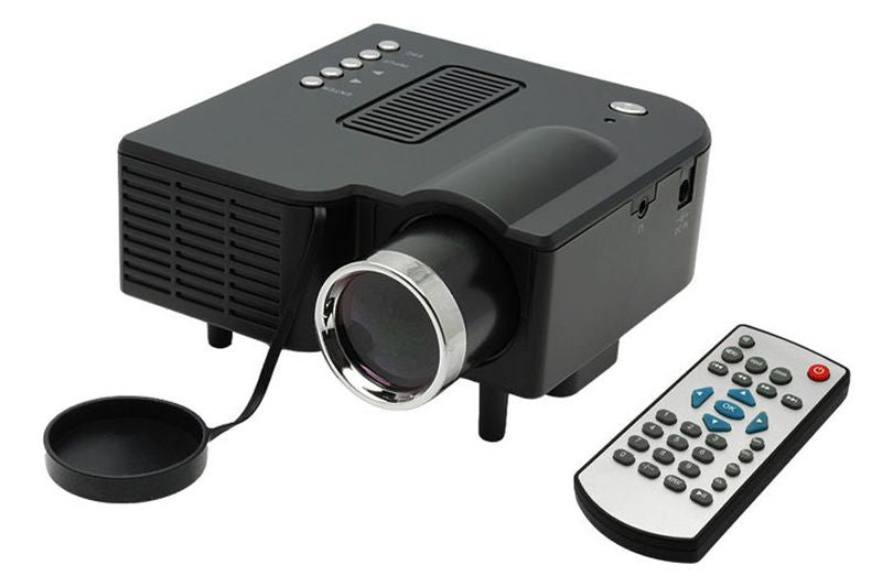 Mini LED Projector with LCD Image System - Black
