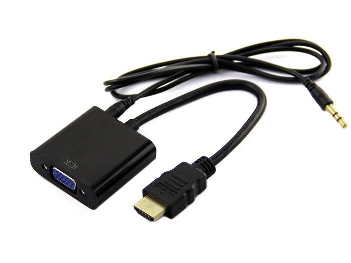 HDMI to VGA & Audio Converter Adapter Cable - Black