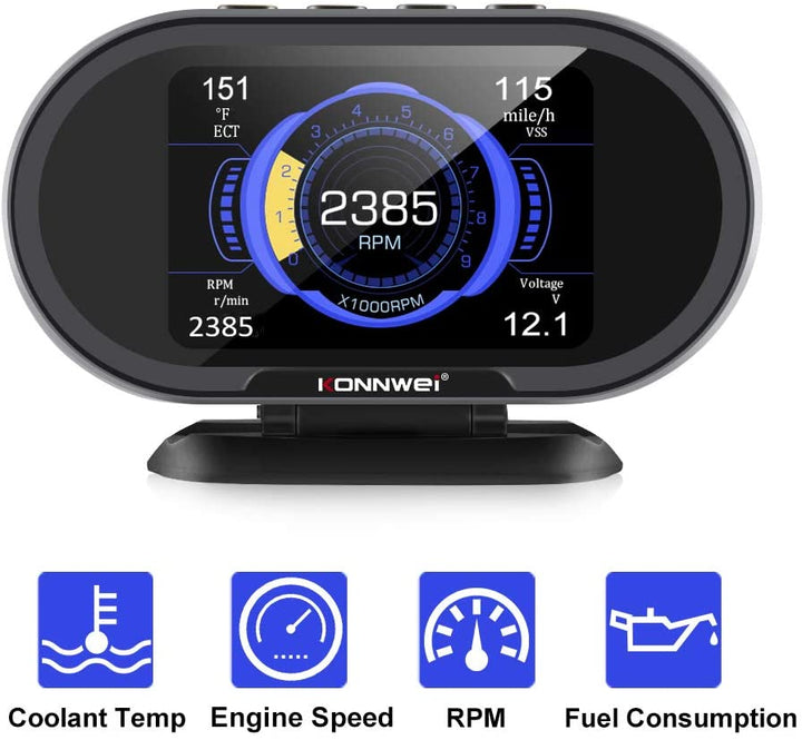 Konnwei KW206 HUD & OBD2 Scanner