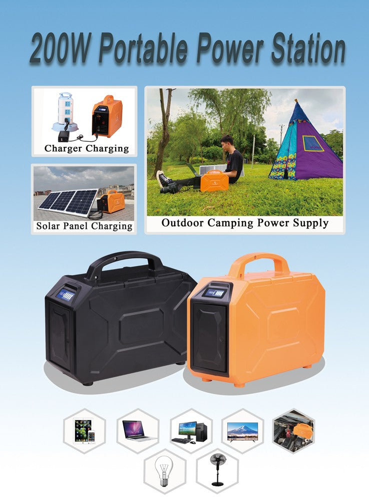 Portable Power Generator with Built in 200W Inverter