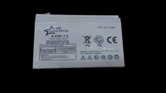 Goldshine 12V 7.2Ah Gel Battery - Most Gate Motors and Alarms etc