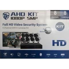 8 Channel 8 Camera AHD CCTV Kit 5mp | Motion Detection | Remote Viewing - Security and More