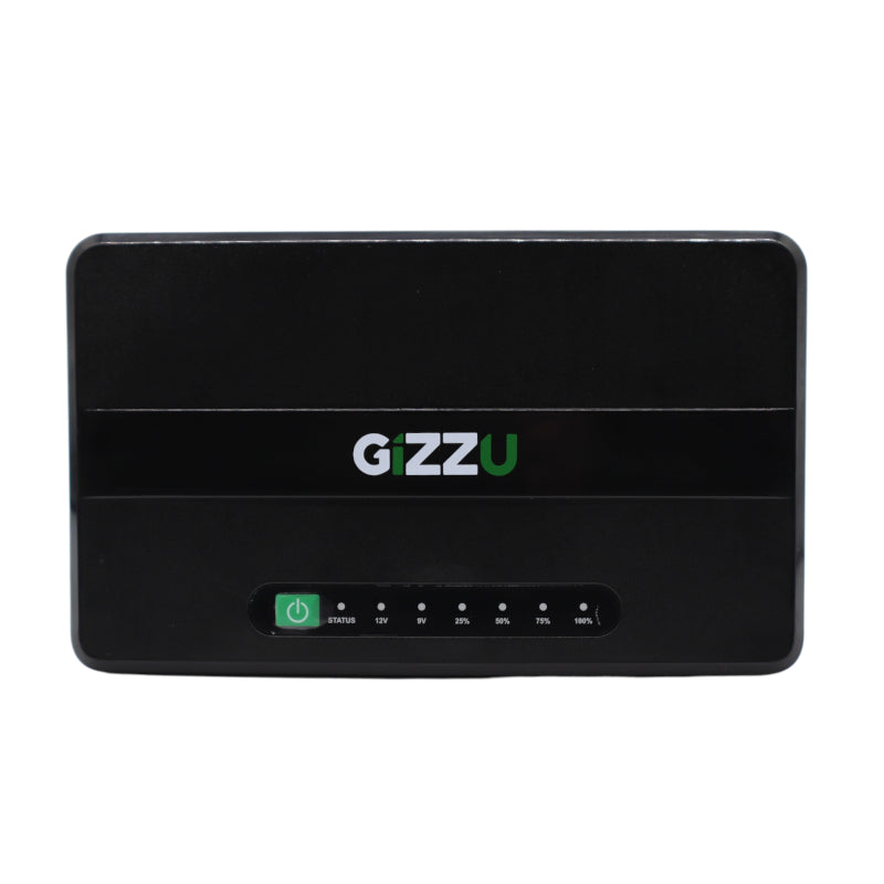 GIZZU 30W 32Wh 8800mAh Mini DC UPS - Black WiFi and Modem Backup