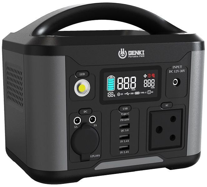 Genki 500W Portable Power Station Inverter with 515Wh Lithium Battery