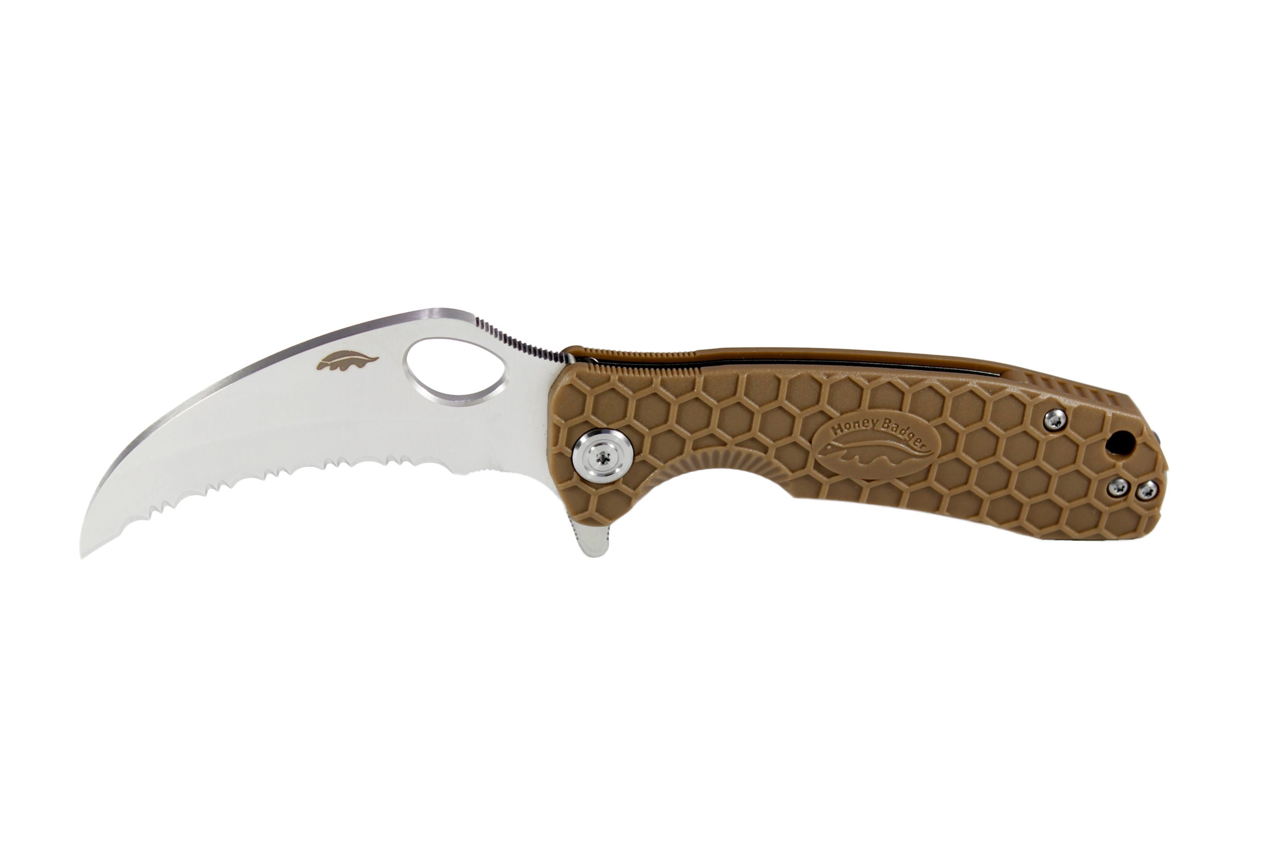 Honey Badger Claw L/R Large - Tan Serrated