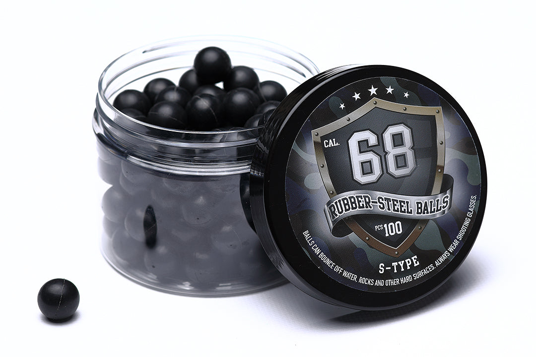 68 Cal Rubber Steel Balls s-type 100's