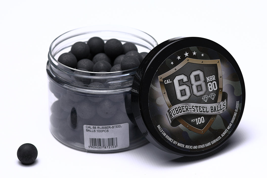 68 Cal Rubber Steel Balls 100's