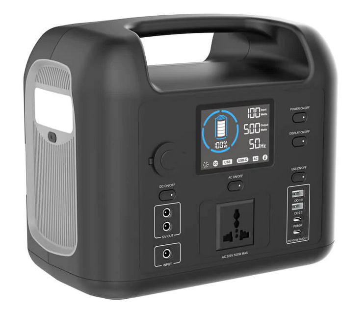 Portable Power Generator with Built in 500W Inverter | 518Wh LiFePO4 Battery