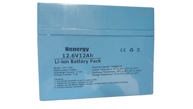 Portable Li-ion Battery Pack 12.6V 12AH