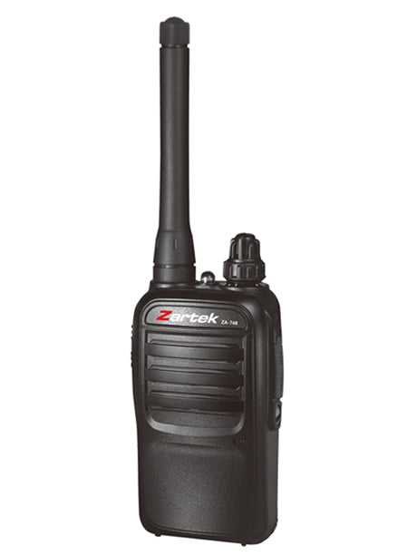 Zartek ZA-748 PMR UHF handheld transceiver with direct plug-in charger adaptor
