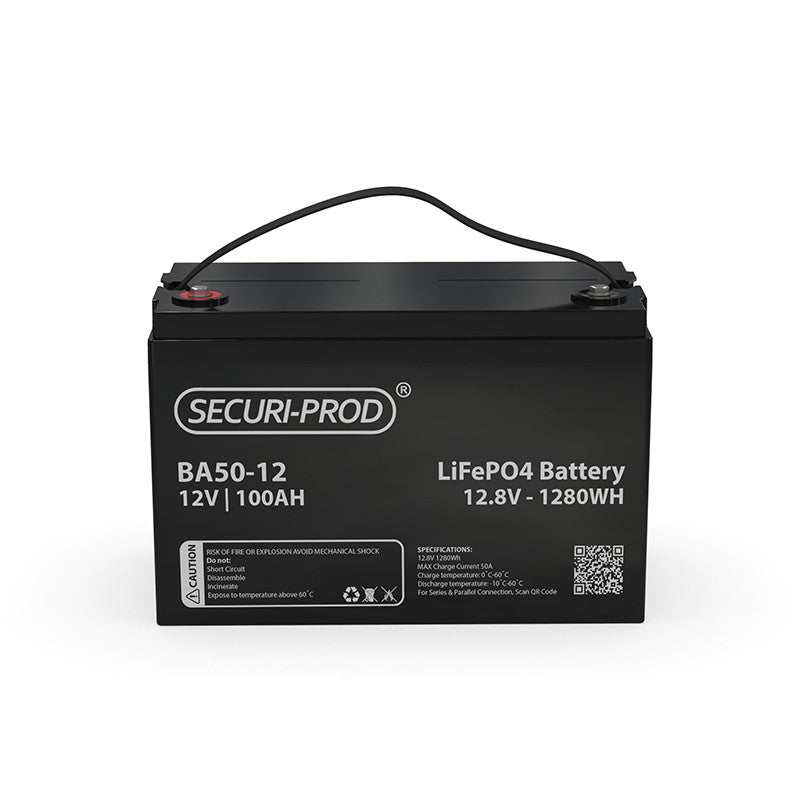 Securi-Prod  12.8V 100AH Lithium Deep Cycle Battery