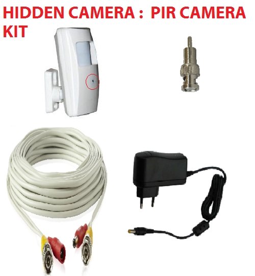 DIY HIDDEN PIR CAMERA KIT WITH 10m CABLE - PLUGS DIRECTLY INTO A TV - Security and More