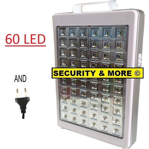 EMERGENCY LIGHT | LED | RECHARGEABLE | 60LED - Security and More