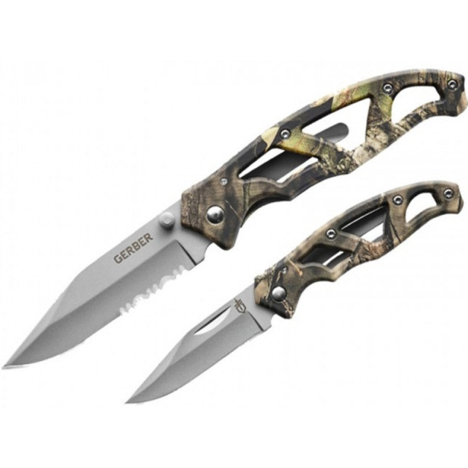 Gerber Paraframe and Mini Paraframe Knife Combo - Mossy Oak - 31-003207