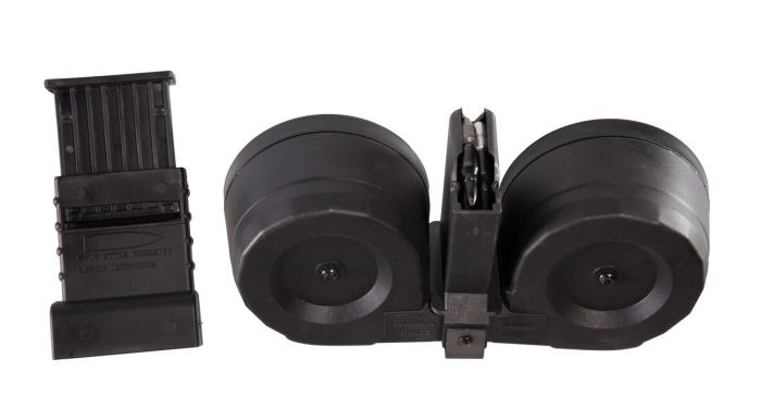 KCI AR-15 Double Drum Magazine - 223 Cal (100 Rounds)