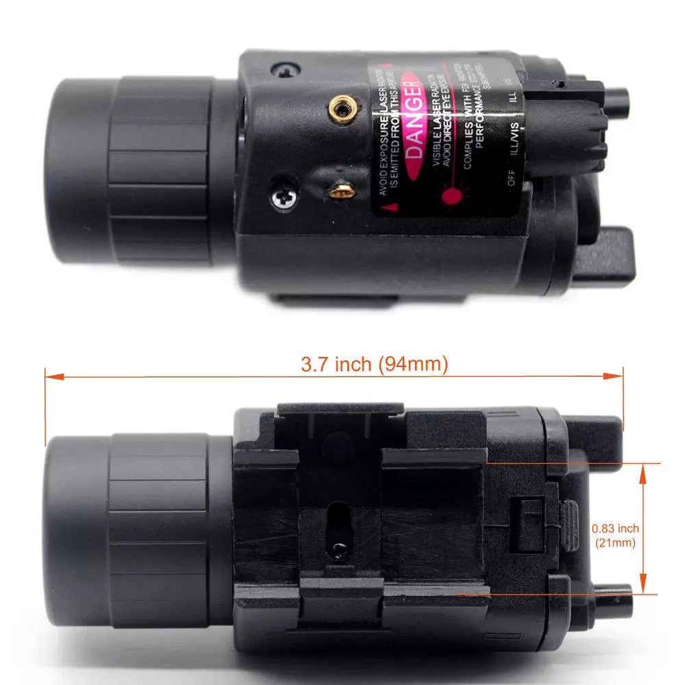 Red Laser Sight Combo Tactical Flashlight/Lights Torch + Remote Pressure Switch