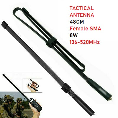 Tactical Antenna 48cm SMA-Female Tactical Antenna VHF/UHF Two Way Radio