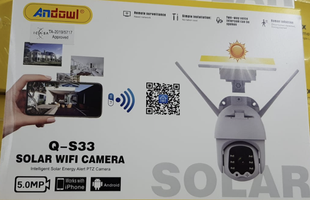 Andowl Q-S33 Solar Wifi Outdoor Smart IP PTZ Camera