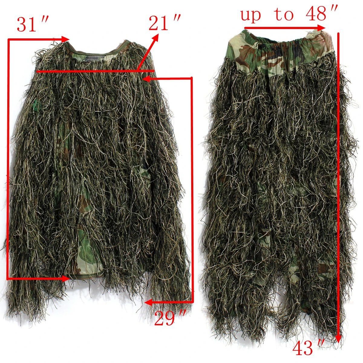 Ghillie Suit P.L.A. Camouflaged Clothing