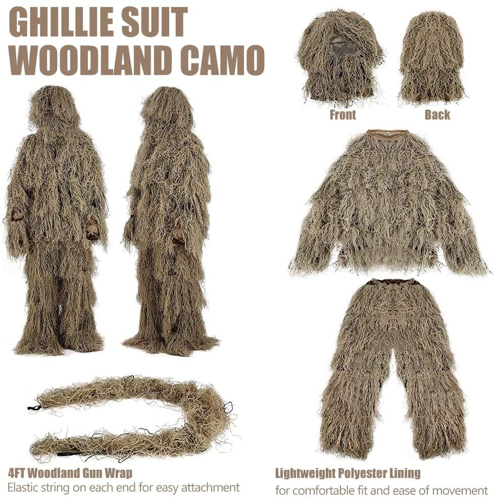 Ghillie Suit P.L.A. Camouflaged Clothing - Karoo Beige
