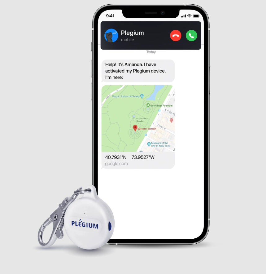 Plegium Smart Emergency Button with FREE GPS tracking Notifications