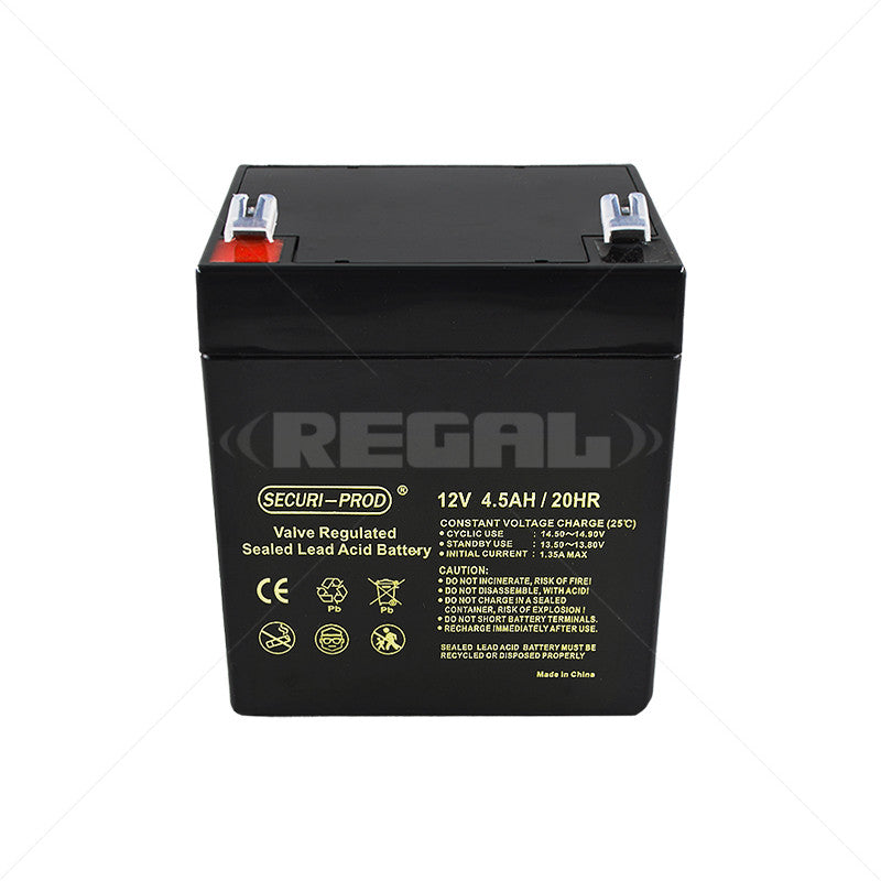 Deep Cycle Battery - 12V 4.5AH Securi-Prod Sealed Lead Acid